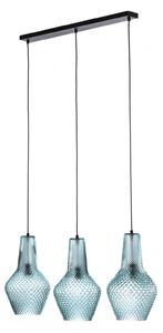 Függőlámpa Lindby, Drakar, dimmable, Kék, Konyha, Üveg, Vintage