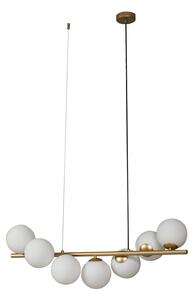 Függőlámpa Lucande, Isandro, dimmable, Arany / Sárgaréz, Étkező, Üveg, Dizájn