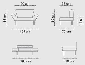 Széthúzható fotel Nitty (szürke). 1062320