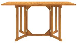 VidaXL tömör tíkfa összecsukható pillangó kerti asztal 150x90x75 cm