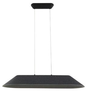 Függőlámpa Lucande, Naelle, dimmable, Fekete, Étkező, Szövet / Textília, Modern