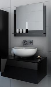 Venezia Mode fürdőszobabútor + tükör + mosdókagyló + szifon - 60 cm (fényes fekete)