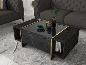 Asir Kávésasztal VEYRON 37,3x103,8 cm fekete/arany AS0509