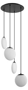 Függőlámpa Lucande, Lunelle, dimmable, Fehér, Nappali, Üveg, Modern