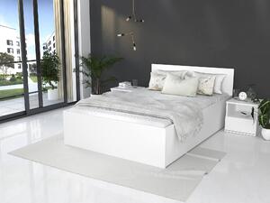 BUSTER egyszemélyes ágy ágyneműtartóval 120x200 - fehér