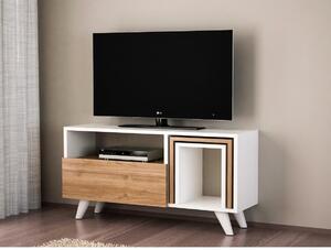 Asir TV asztal NOVELLA 51x90 cm fehér/barna AS0661