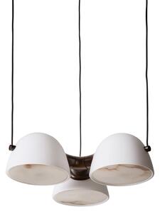 Függőlámpa Made By Hand, Fuse Triple, dimmable, Fehér, Étkező, Üveg, Dizájn