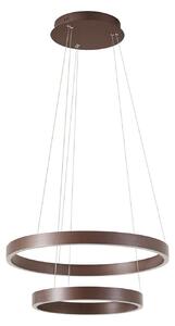 Függőlámpa Lucande, Yonam, dimmable, Barna / Rozsdabarna, Étkező, Fém, Modern