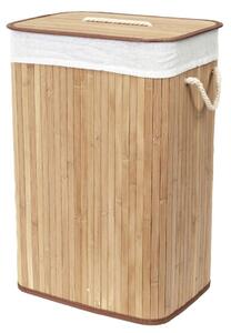 Compactor Bamboo szennyestartó kosár, szögletes,természetes