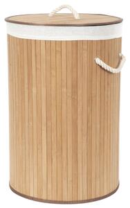 Compactor Bamboo szennyestartó kosár, kerek,természetes