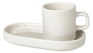 Pilar 2 db fehér kerámia eszpresszó csésze és csészealj, 50 ml - Blomus