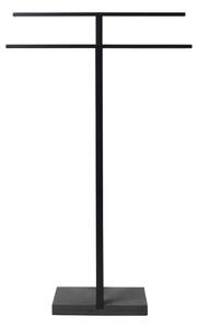 Fekete fém törölközőtartó, magasság 86 cm - Blomus