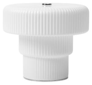Asztali lámpa ferm LIVING, Ripple, dimmable, Fehér, Nappali, Üveg, Modern