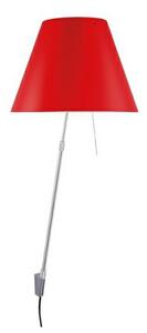 Costanza Fali Lámpa with Dimmer Aluminium with Primary Red