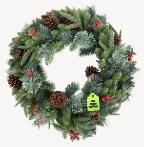 Karácsonyi koszorú Díszített 50 LED 60 cm