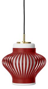 Függőlámpa Warm Nordic, Opal Lamella, dimmable, Piros, Étkező, Fém, Vintage