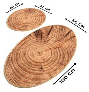 Wood mintás fürdőszobai szőnyeg