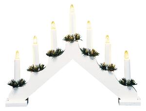 Fehér fénydekoráció karácsonyi mintával Ola – Markslöjd