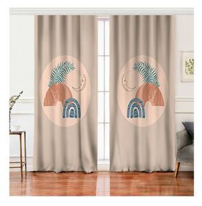 Bézs függöny szett 2 db-os 140x260 cm – Mila Home