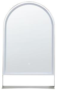 LED fürdőszobai tükör VALOUZE 61 cm 100 cm Polccal Ezüst