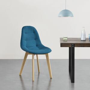 Étkezőszék szett Kopparberg párnázott ülőfelület 86 x 53 x 47 cm 100% poliészter/bükkfa kék