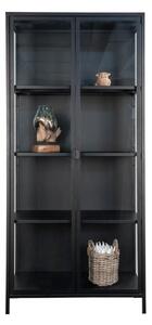 Fekete fém tálalószekrény 80x175 cm Brisbane – House Nordic