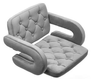 HR8403W Acél modern velúr szék