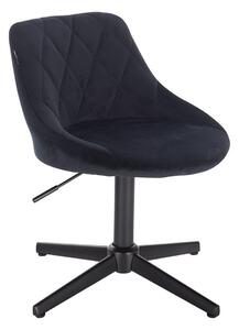 HR1054CROSS Fekete modern velúr szék fekete lábbal