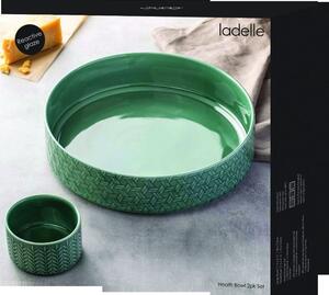 Türkiz porcelán szervírozó tál készlet 2 db-os ø 30 cm Heath Jade – Ladelle