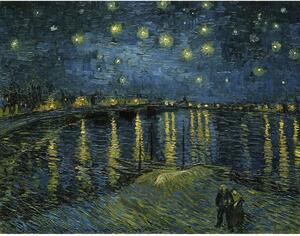Reprodukciós kép 90x70 cm The Starry Night, Vincent van Gogh – Fedkolor
