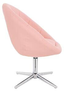 HC8516CCROSS Rózsaszín modern műbőr szék krómozott lábbal