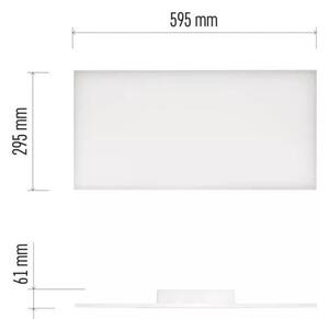 Fehér LED mennyezeti lámpa távirányítóval 59.5x29.5 cm Irvi – EMOS