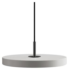 Asteria Plus lógó lámpa, Ø 30 cm, világosszürke/fekete