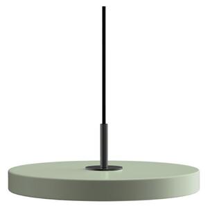 Asteria Plus függő lámpa, Ø 30 cm, világoszöld/fekete