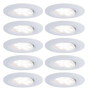 Paulmann Calla fehér, dimmelhető, forgatható, 4000 K, 9 cm, 10 darabos szett, dimmelhető, Fehér / opál, Fürdőszoba, Műanyag, Modern