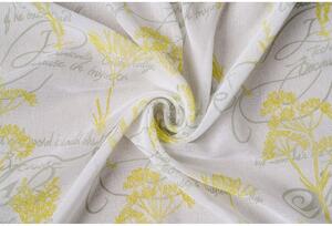 Sárga-fehér átlátszó függöny 300x260 cm Fairy – Mendola Fabrics