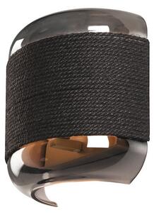 Fali Lámpa SLV, Pantilo Rope, dimmable, Fekete, Nappali, Üveg, Modern