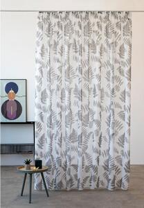 Fehér-szürke átlátszó függöny 300x260 cm Feriga – Mendola Fabrics