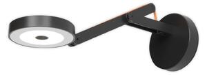 Fali Lámpa Rotaliana, String W0 DTW, dimmable, Fekete, Nappali, Fém, Dizájn