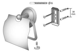 BISK Erga Deco, WC papír tartó, antik sárgaréz, ERG-00403