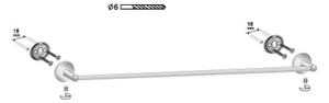 BISK Erga FOR YOU, törölközőtartó 60 cm, króm, ERG-01180