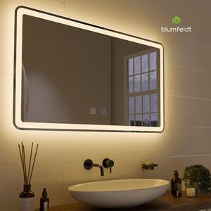 Blumfeldt Caledonian, LED fürdőszoba tükör, IP44 LED-kialakítás, 3 színhőmérséklet, 120 x 70 cm, halványítható, párásodásgátló funkció, érintőkapcsoló