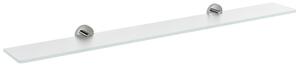 Sapho Sapho, X-ROUND üvegpolc 900mm, króm/tejüveg, XR009-08