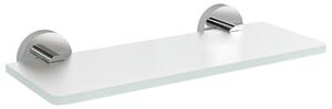 Sapho Sapho, X-ROUND üvegpolc 300mm, króm/tejüveg, XR009-03