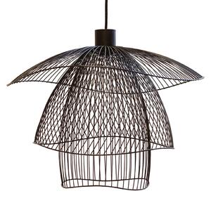 Függőlámpa Forestier, Papillon S, dimmable, Fekete, Nappali, Fém, Dizájn