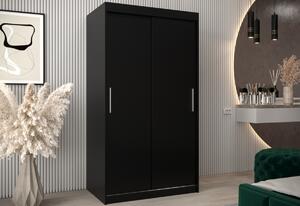 TOKYO tolóajtós szekrény 100, 100x200x62, fekete