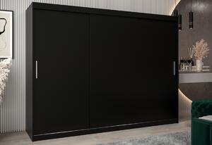 MORI tolóajtós szekrény 250, 250x200x62, fekete