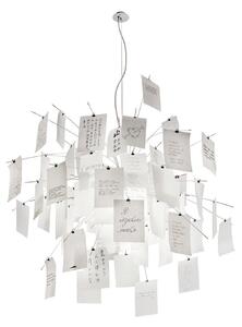 Függőlámpa Ingo Maurer, Zettel'z 5, dimmable, Fehér, Nappali, Papír / Karton, Dizájn
