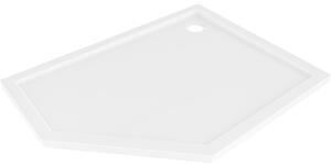 Mexen Flow Slim, jobb oldali ötszögletű zuhanytálca 90 x 80 cm, fényes fehér, 46P108090R