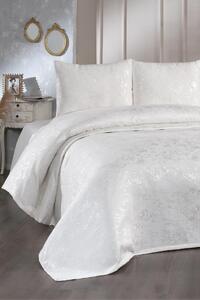 Slayka jacquard kétszemélyes ágytakaró szett, krém